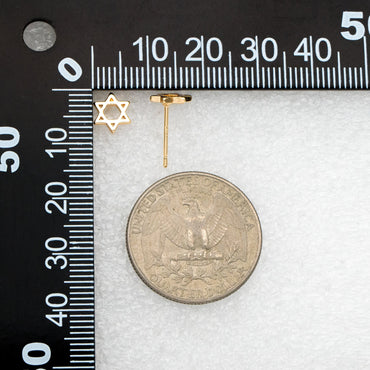 10pcs Gold Star Ear Posts, Real Gold plated Brass, Geometric Earring Studs (#GB-3041-K)