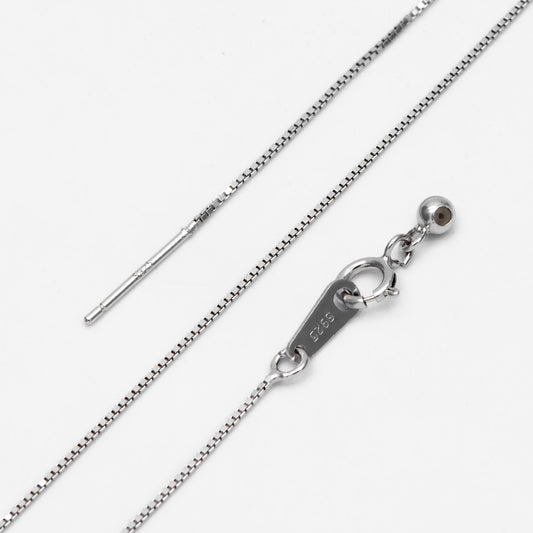 Adjustable Sterling Silver Bracelet, Gold/ Rhodium plated 0.7mm Dainty Box Chain, 7.2" Inch (CY-010)
