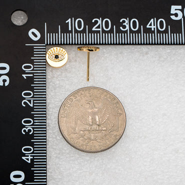 10pcs Evil Eye Earrings, CZ Evil Eye Stud Earrings, Minimalist Ear Studs, Evil Eye Post Earrings (#GB-2144)