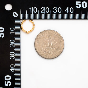 10pcs Clear Cubic Zirconia Adjustable Gold Ear Cuffs, Gold plated Brass Earwire Earring Clips (GB-3534)