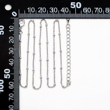 Gold/ Rhodium plated Brass Satellite Chains 1.4mm, Finished Dainty Necklace with Extender Chain, Ready to Wear 18 Inch (#LK-312)