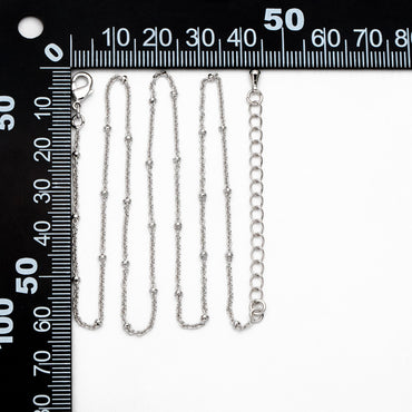 Gold/ Rhodium plated Brass Satellite Chains 1.4mm, Finished Dainty Necklace with Extender Chain, Ready to Wear 18 Inch (#LK-312)