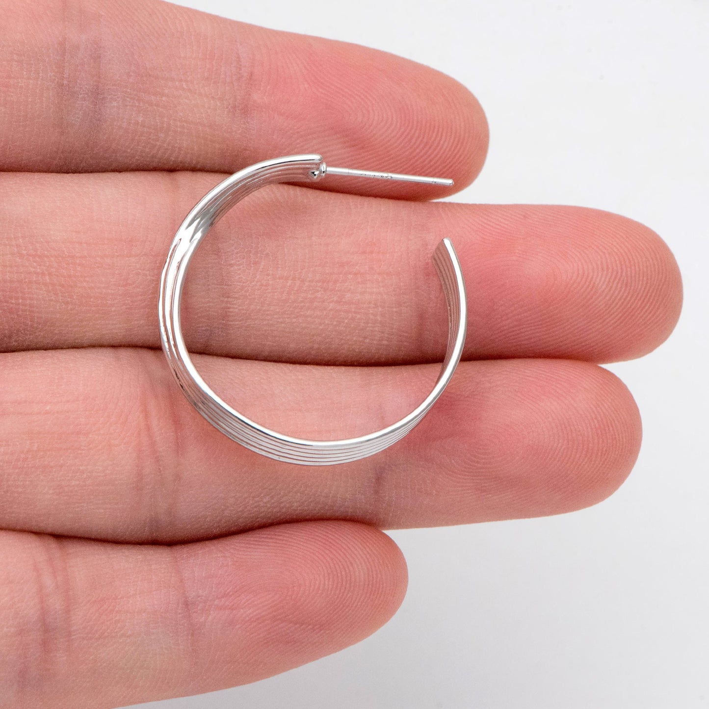 10pcs Gold/ Silver tone Twisted Hoops, Minimalist Earrings, Modern Thick Hoops, Statement Hoops Earring (GB-1983)