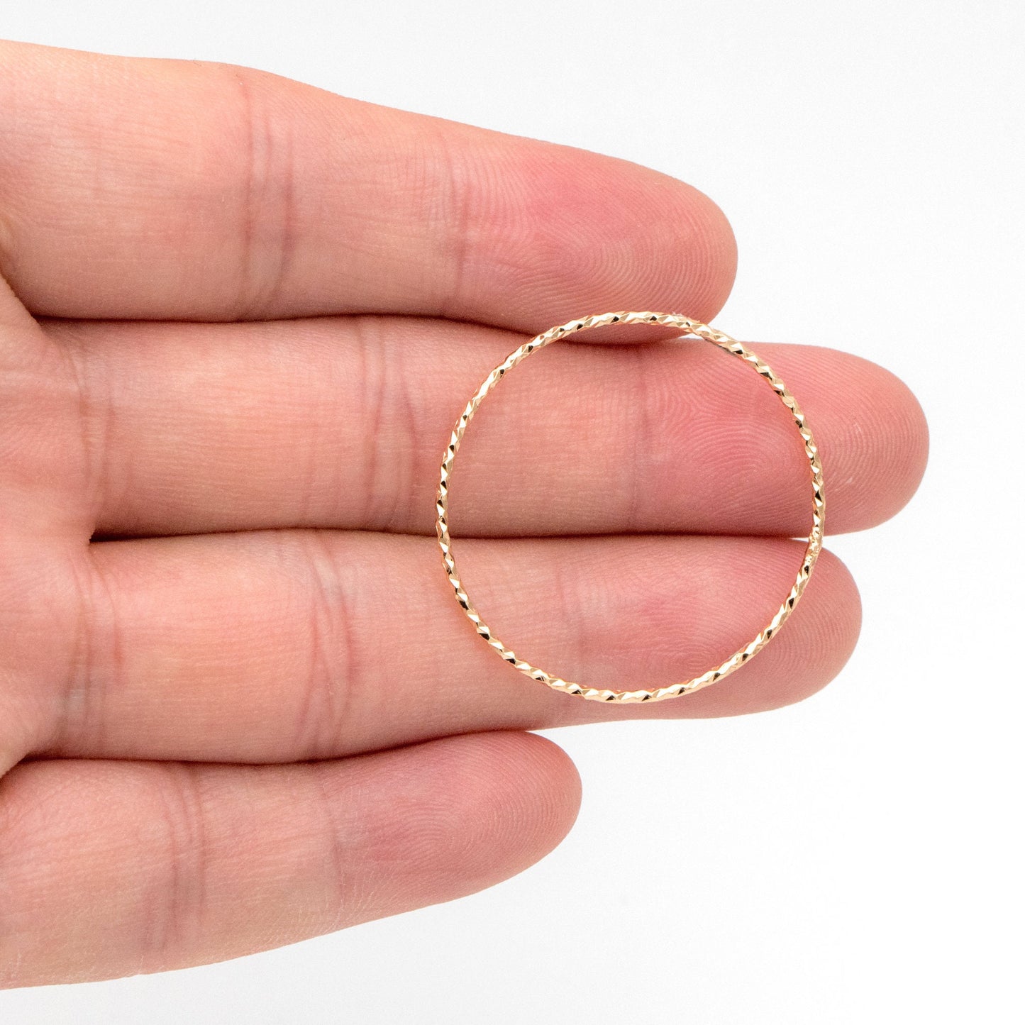 10pcs Gold Round Ring 30/ 40mm, Real Gold plated Brass, Geometric Hoop Circle (GB-1606)