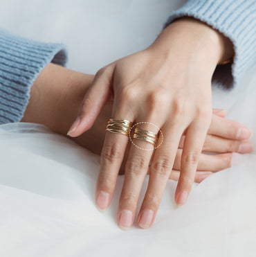 4pcs Gold Finger Ring, Everyday Ring, Modern Style Ring, Fashion Rings, Dainty Rings, Adjustable Ring (#JZ-027-D)