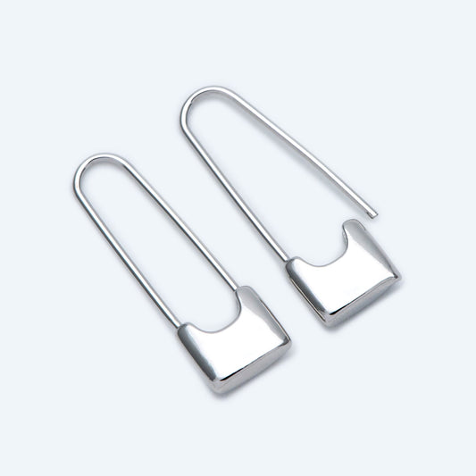 4pcs Gold/ Silver tone Padlock Hoops, Lock Earrings, Safety Pin Hoops, Geometric Hoops, Dainty Earrings, Minimalist Hoops (GB-1781)