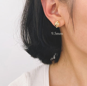10pcs Gold Irregular Earring with Loop, 18K Gold plated Brass, Stud Earring Components (GB-3339)