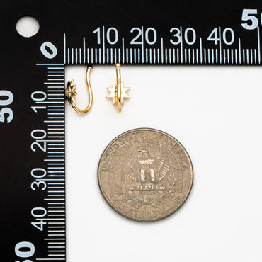 4pcs CZ Pave Gold Sun Nose Cuff, Non Piercing Nose Cuff, Gold plated Brass, Adjustable Fake Nose Rings, Dainty Nose Jewelry (GB-3709-E)