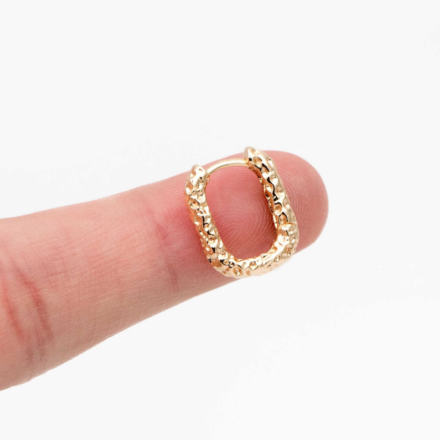 10pcs Gold/ Silver Oval Hoop Earrings, Gold/ Rhodium plated Brass, Geometric Earring Hoops (GB-1656-C)