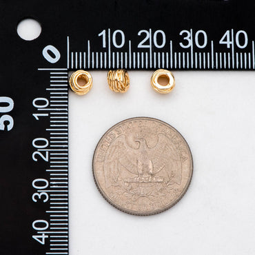 10pcs Gold/ Silver plated Brass Wire Wrap Spacer Beads, Jewelry Making Supplies Wholesale (GB-2899)