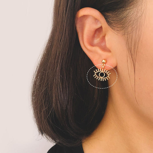 4pcs Evil Eye Charm, Real Gold plated Brass Eye Charms, Eye Pendants (GB-1819-K)