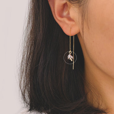 4pcs Gold plated Brass CZ pave Leaf Charms, Leaf Pendants, Earring Findings, Jewelry Making, Jewelry Supplies (GB-4130-D)