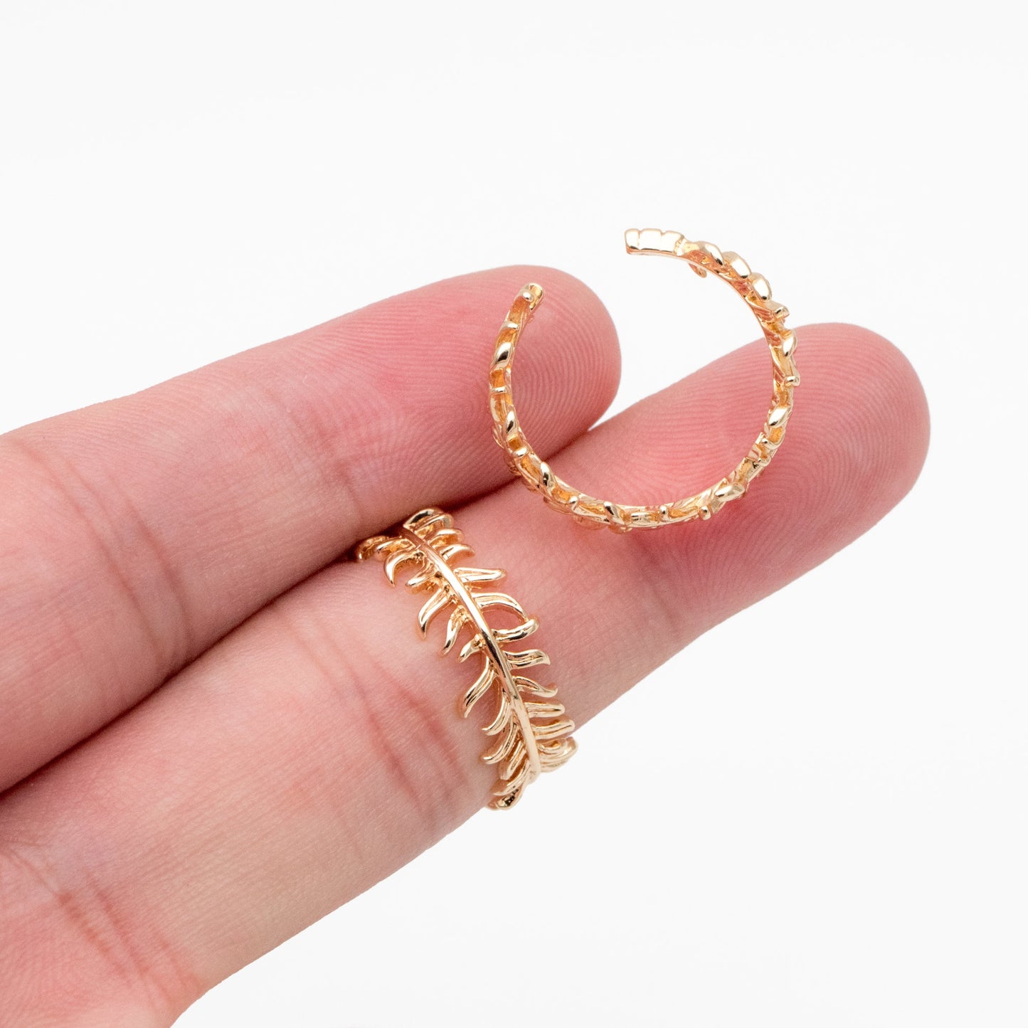 4pcs Gold Feather Finger Ring, Everyday Ring, Modern Style Ring, Fashion Rings, Dainty Rings (#GB-3925)
