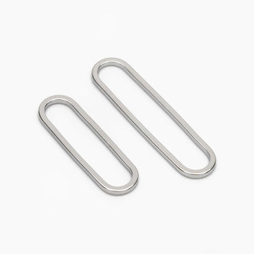 10pcs Gold/ Silver Oval Link Charms 10/20/25mm, Brass Long Oval Hoops, Geometric Hoop Circle Connector Pendants (GB-1485)