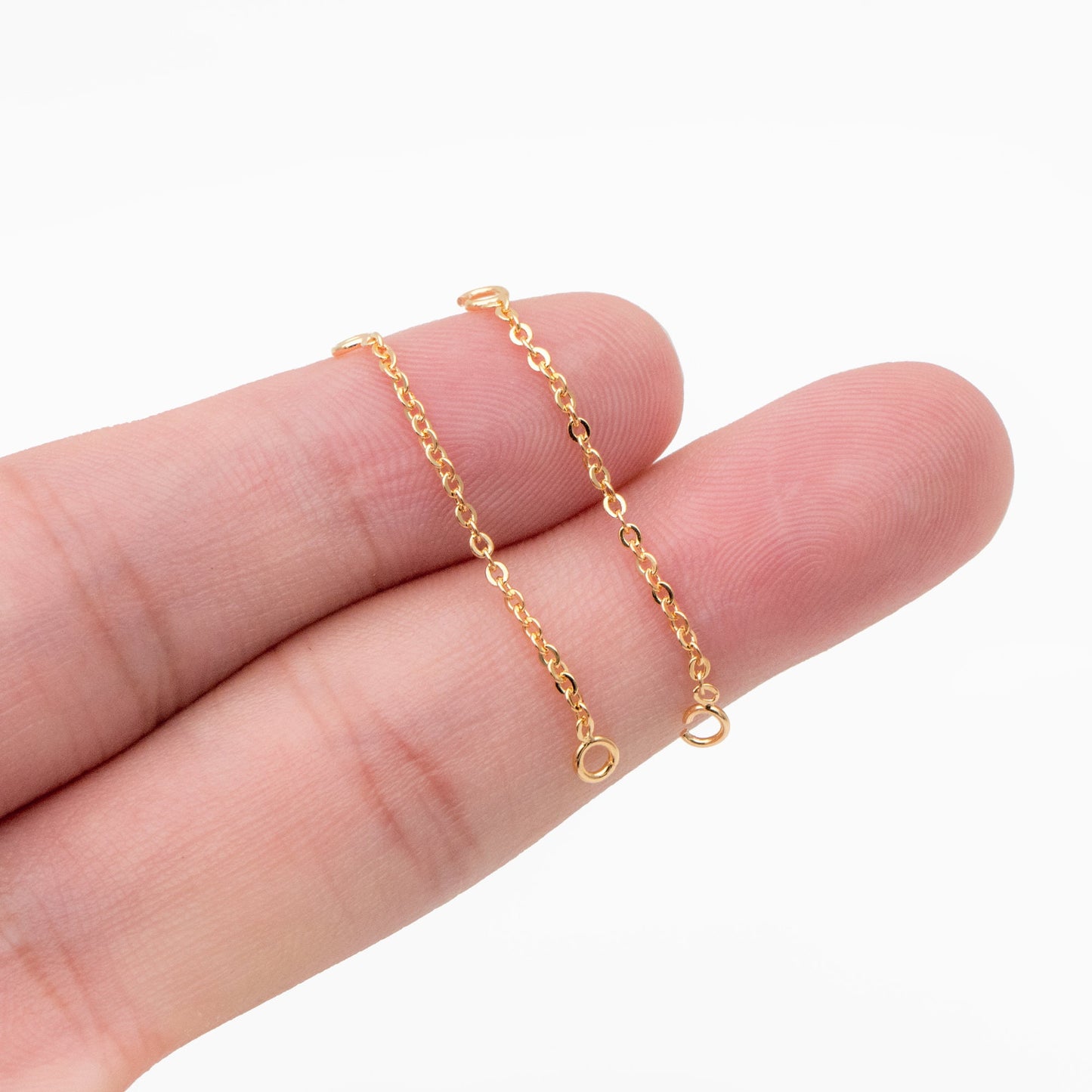 10pcs Dangle Gold Earring Chain Charm, Earring Chain Connector, Piercing Chain, Helix Chain, Cartilage Piercing Chain (GB-4102)
