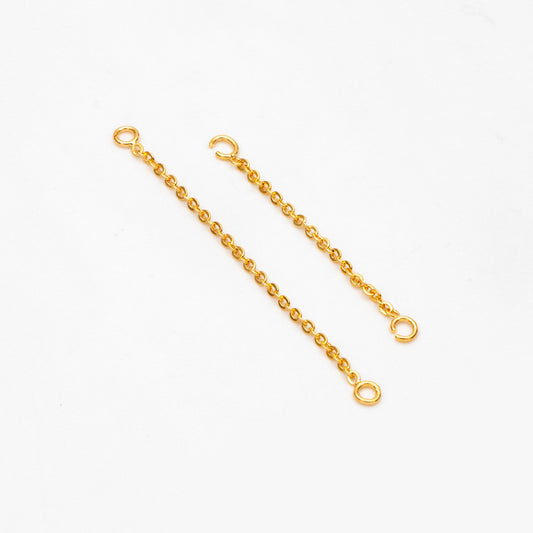 10pcs Dangle Gold Earring Chain Charm, Earring Chain Connector, Piercing Chain, Helix Chain, Cartilage Piercing Chain (GB-4102)