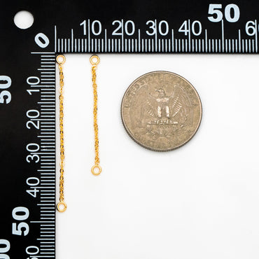 10pcs Dangle Gold Earring Chain Charm, Earring Chain Connector, Piercing Chain, Helix Chain, Cartilage Piercing Chain (GB-4102)