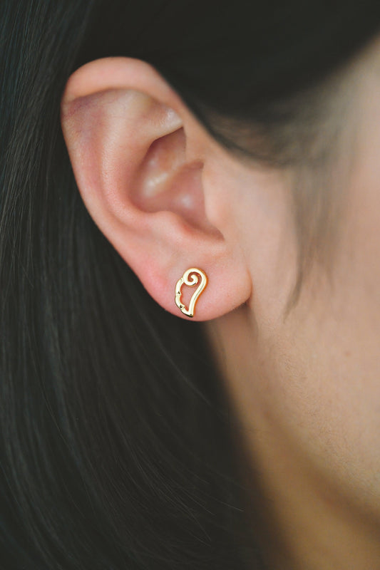 10pcs Gold Tiny Angel Wing Stud Earrings, Dianty Ear Posts, Jewelry Supplies (GB-3491)