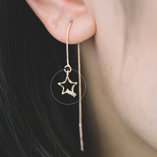 10pcs CZ Pave Gold Star Charm, Real Gold plated Brass, Jewelry supply(GB-162-F)