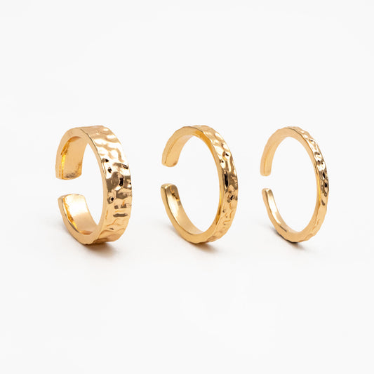 4pcs Gold/ Silver Hammered Finger Ring, Everyday Ring, Modern Style Ring, Fashion Rings, Dainty Rings (#GB-4164)