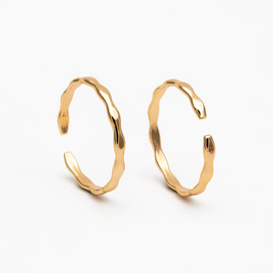 4pcs Gold/ Silver Wave Ring, Finger Ring, Everyday Ring, Modern Style Ring, Fashion Rings, Dainty Rings (#JZ-018-C)