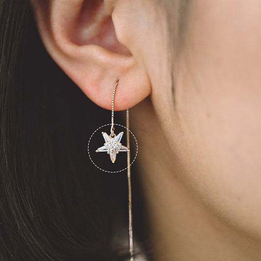 10pcs CZ Pave Gold Star Charm Pendant 10mm, Earring Findings, Jewelry Making, Diy Material, Jewelry Supplies (GB-162-H)