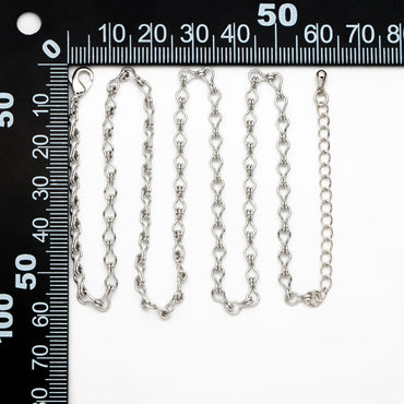 Gold/ Silver Tone Link Chains 3.5mm, Finished Bracelet/ Anklet/ Necklace with Extender Chain, Ready to Wear (#LK-231)