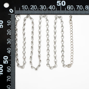 Gold/ Silver Tone Link Chains 3.5mm, Finished Bracelet/ Anklet/ Necklace with Extender Chain, Ready to Wear (#LK-231)