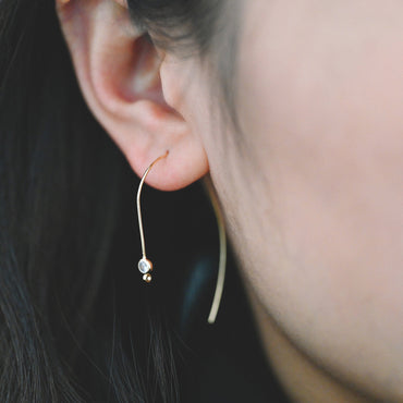 10pcs CZ pave Gold Ear Hooks 47x32mm, Simple Earwires, Wholesale Earring Components (GB-1000)