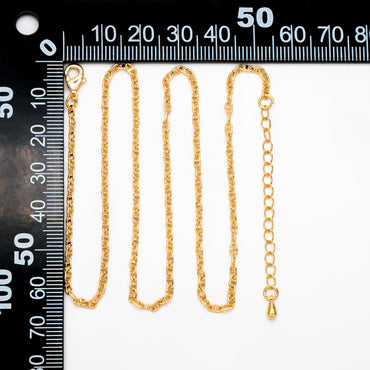 Gold Mariner Anchor Chain 2mm, Oval Link Chain, Finished Bracelet/ Anklet/ Necklace with Extender Chain, Ready to Wear (#LK-583)