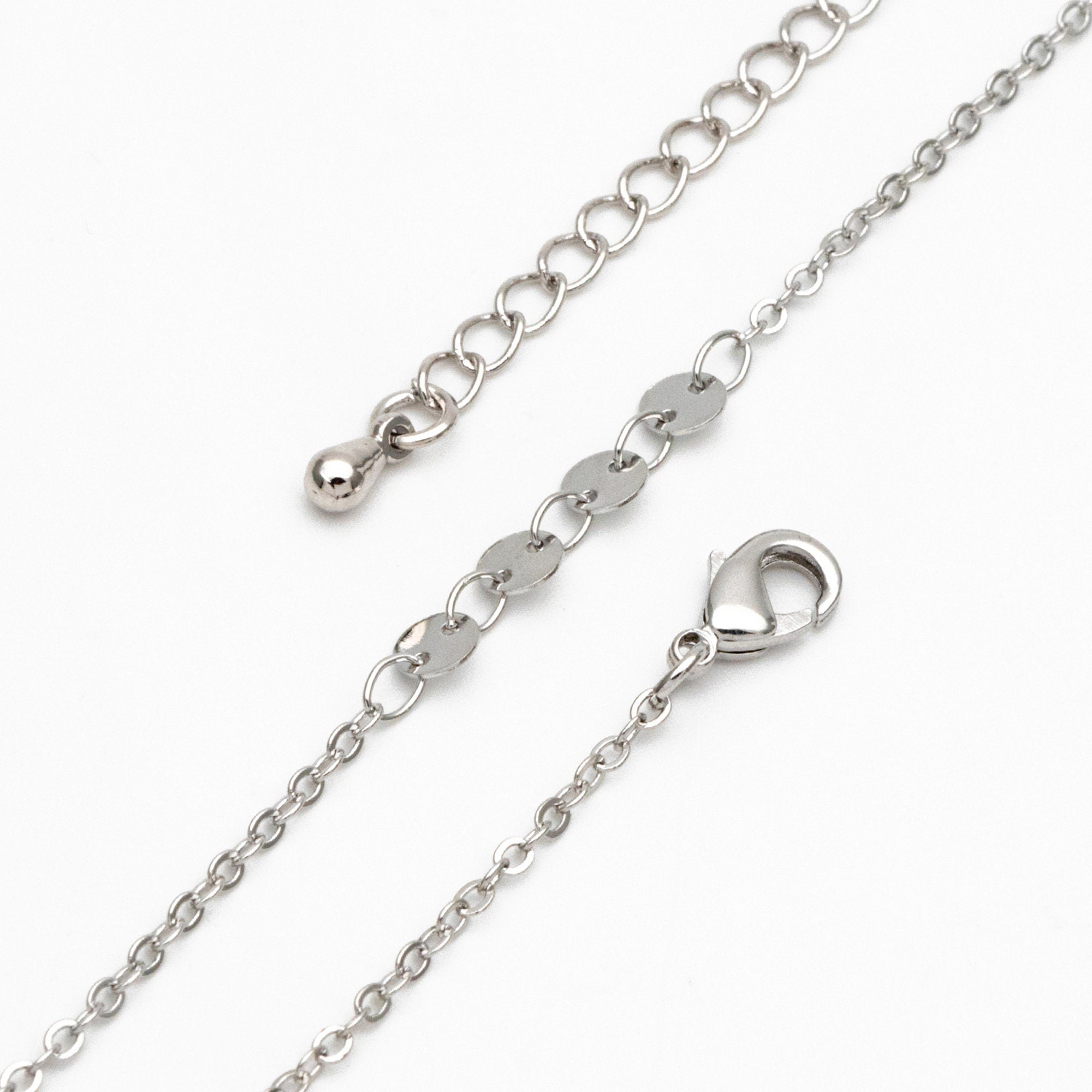 Gold/ Silver/ Rose Gold Disc Chains 4mm, Finished Bracelet/ Anklet/ Necklace with Extender, Ready to Wear (#LK-190)