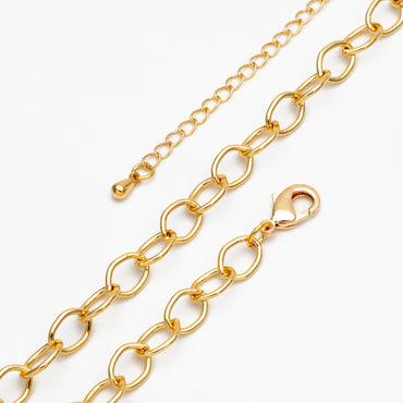 Dainty Gold/ Silver Oval Link Chains, Finished Bracelet/ Anklet/ Necklace with Extender Chain, Ready to Wear (#LK-331)