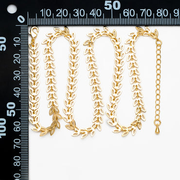 Gold/ Silver tone Flat Chevron Chain 6.3mm, Finished Bracelet/ Anklet/ Necklace with Extender Chain, Ready to Wear (#LK-161)