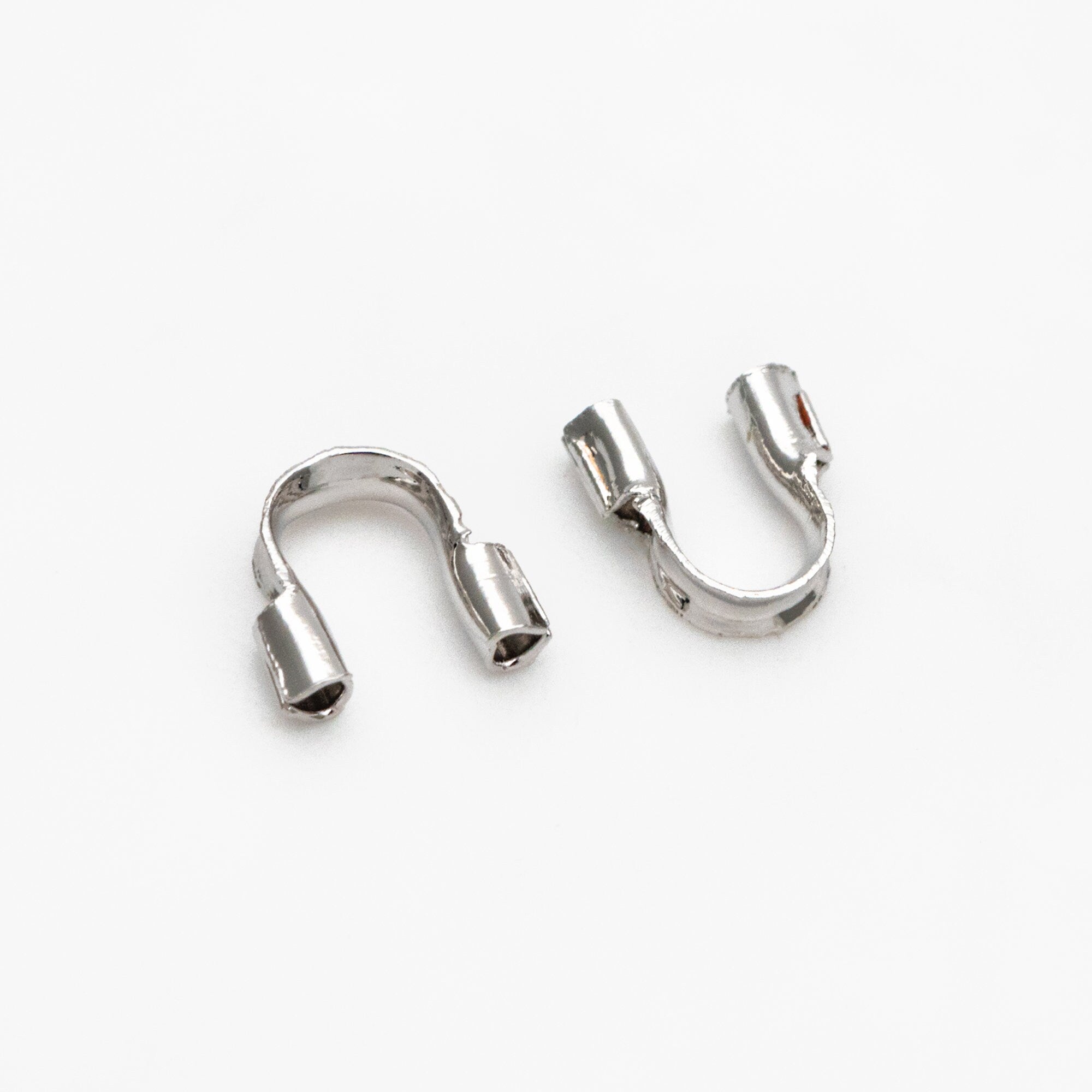 50pcs Gold/ Silver tone Wire Guardians 4.5mm, Gold/ Rhodium Plated Brass Thread Protectors (GB-092)