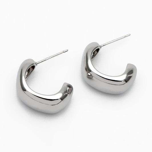 10pcs Gold/ Silver Minimalist Ear Posts, 18K Gold/ Rhodium plated Brass Ear Posts, Stud Earrings (GB-2042)