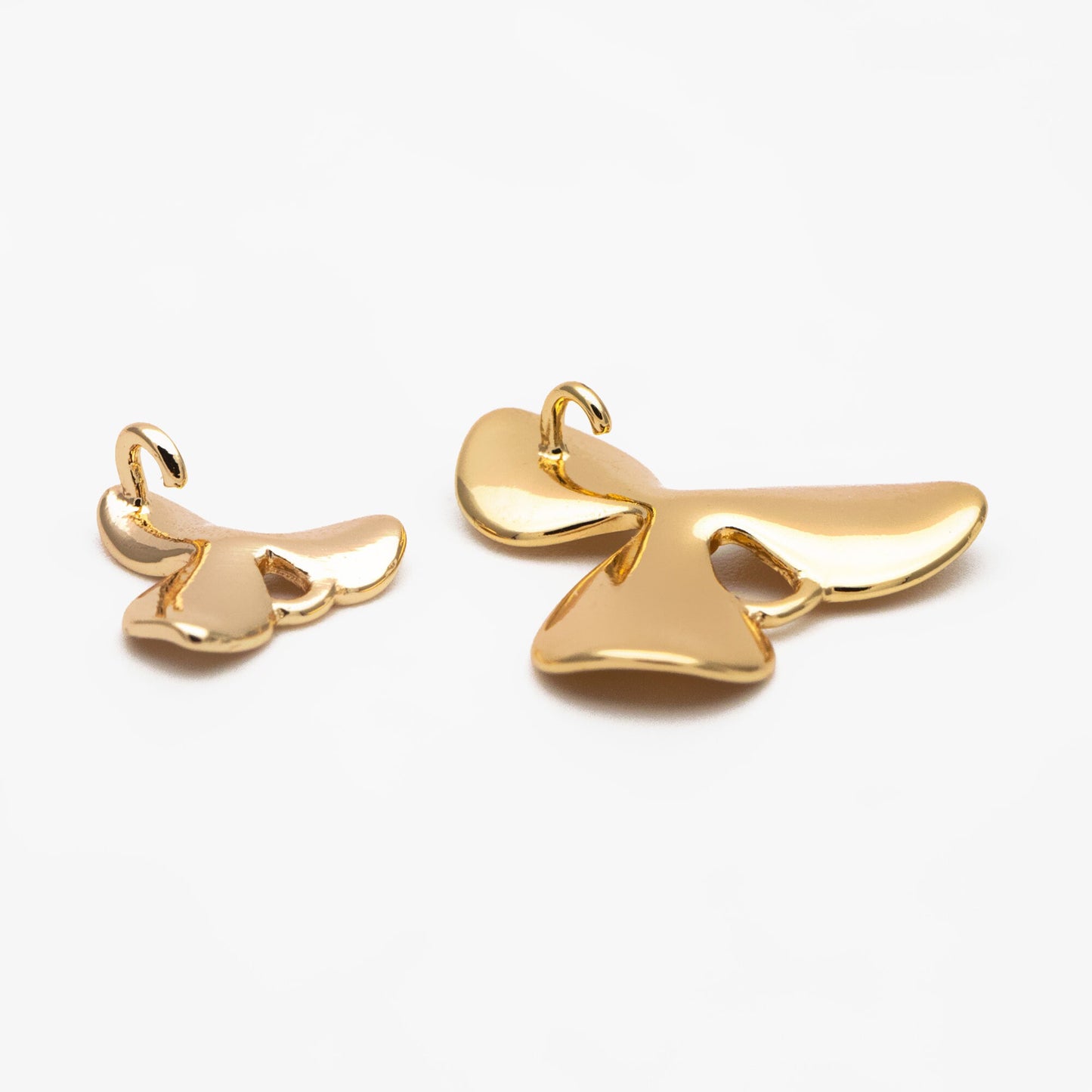 10pcs Gold plated Brass Flower Charm Connectors 10mm/ 16mm (GB-4391-G)