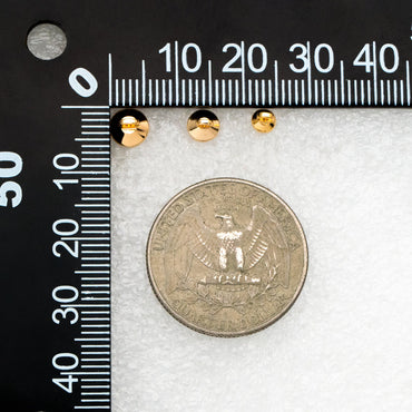 20pcs Gold plated Brass Peg Bail For Half Drilled Pearls Or Stones, Pearl Drop 4/ 5/ 6mm Cup (GB-135)