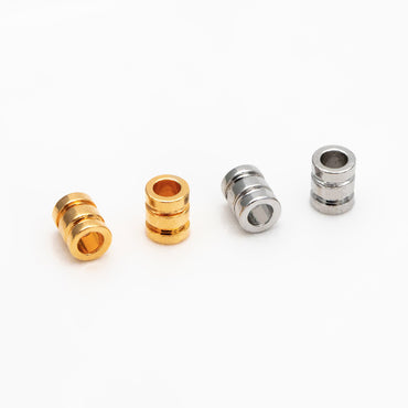 20pcs Gold/ Silver Tube Beads 2.5x2mm, 18K Gold/ Rhodium plated Brass, Tube Spacer Beads (GB-4264)