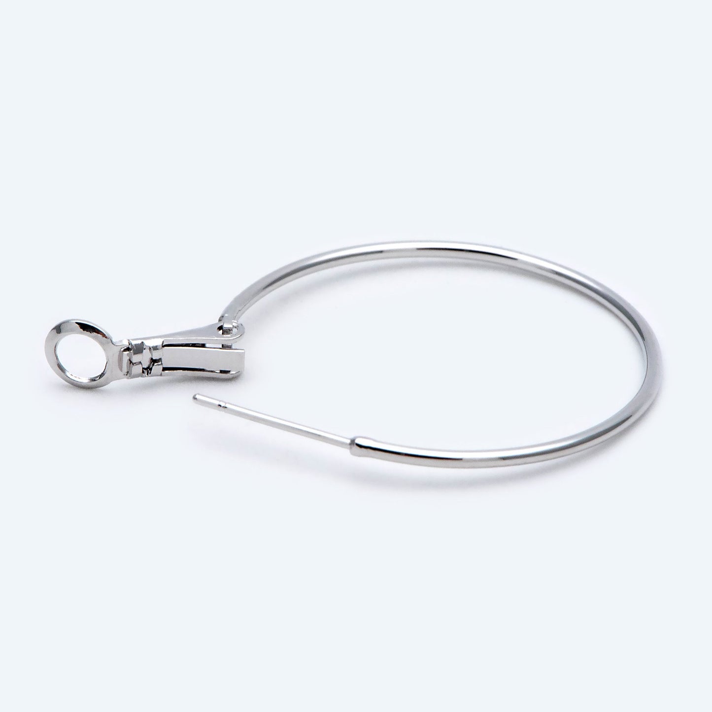 10pcs Gold/ Silver Tone Round Leverback Ear Hooks 20/ 25/ 30/ 40mm, 18K Gold/ Rhodium plated Brass, Earring Hoop Components (GB-605)