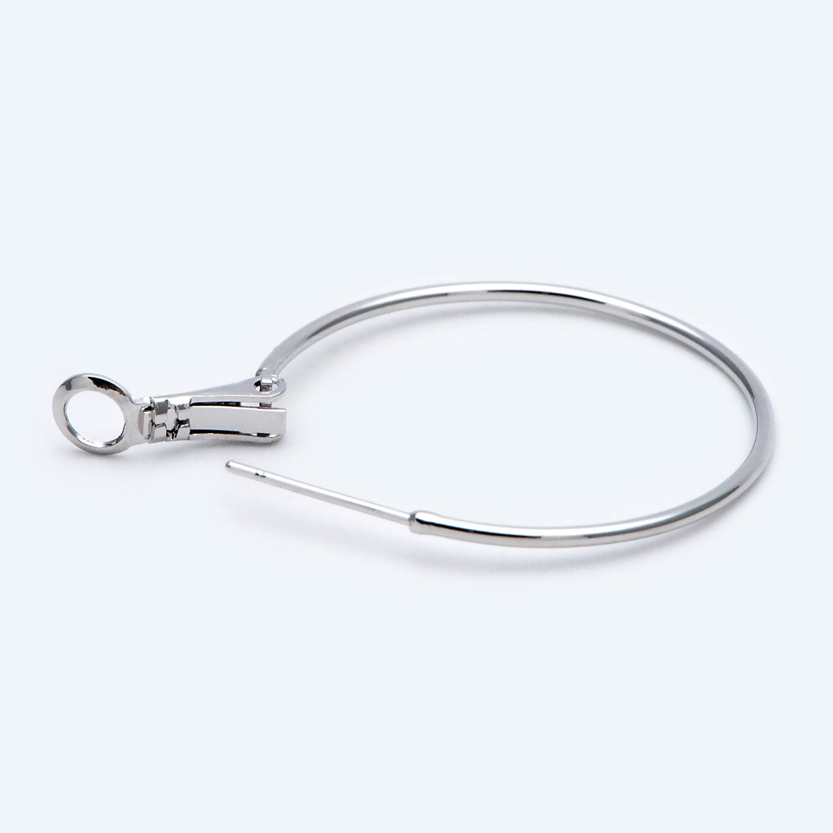 10pcs Gold/ Silver Tone Round Leverback Ear Hooks 20/ 25/ 30/ 40mm, 18K Gold/ Rhodium plated Brass, Earring Hoop Components (GB-605)