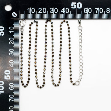 Miyuki Seed Bead Chain 1.8mm, Adjustable Bracelet/ Anklet/ Necklace, Ready to Wear (#LK-303)