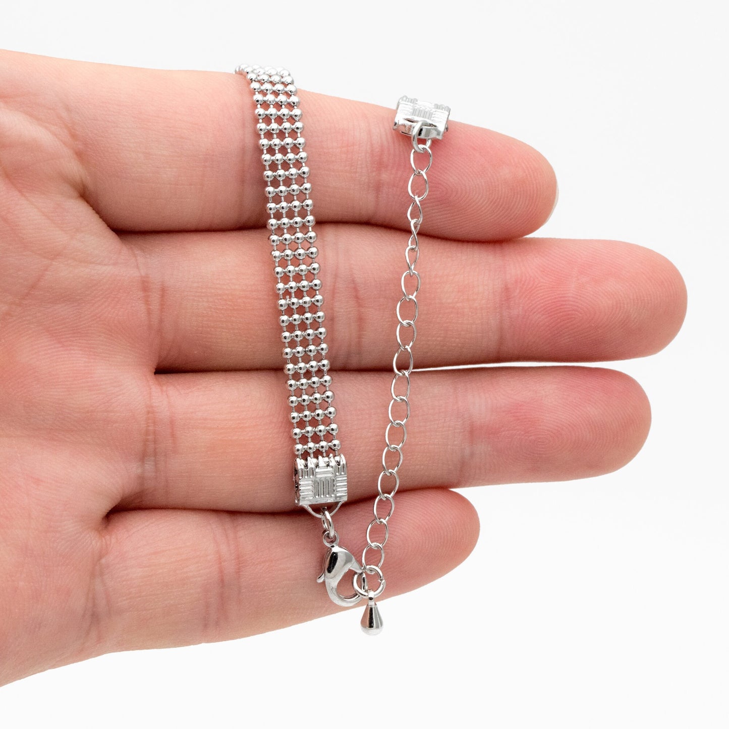 Gold/ Silver Multi Strand Ball Chains 6.2mm, Finished Bracelet/ Anklet/ Necklace with Extender Chain, Ready to Wear (#LK-233)