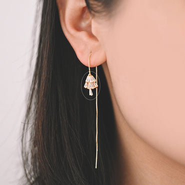 10pcs CZ Pave Gold Fan Shaped Charm 14x9mm, Jewelry Supply (GB-1617)