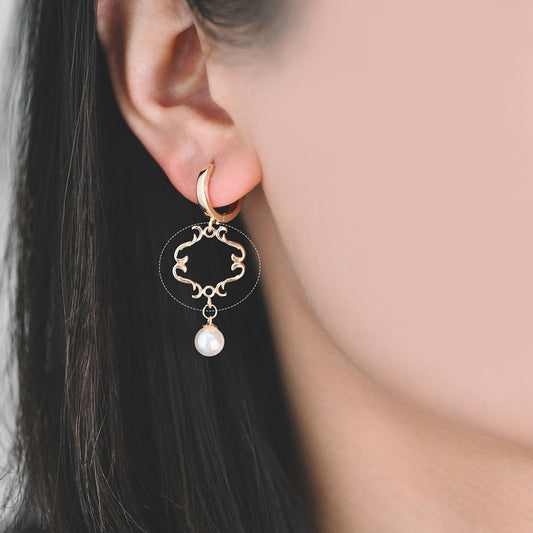 10pcs Gold Filigree Charm Connectors, Earring Charms, Necklace Pendants, Gold plated Brass (GB-1645)