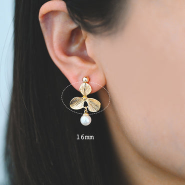 10pcs Gold plated Brass Flower Charm Connectors 10mm/ 16mm (GB-4391-G)