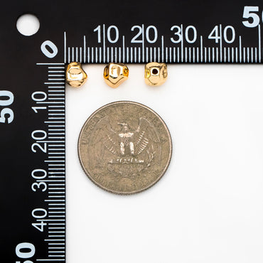 10pcs Irregular Stone Spacer Beads, Gold plated Brass, Jewelry Making, Diy Material, Jewelry Supplies (GB-2956-D)