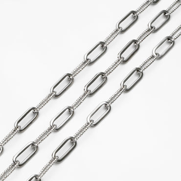 Gold/ Rhodium plated Brass Chains, Oval Link Chain 5.5mm, Wholesale Chain, Jewelry Supply (#LK-409)/ 1 Meter=3.3 ft
