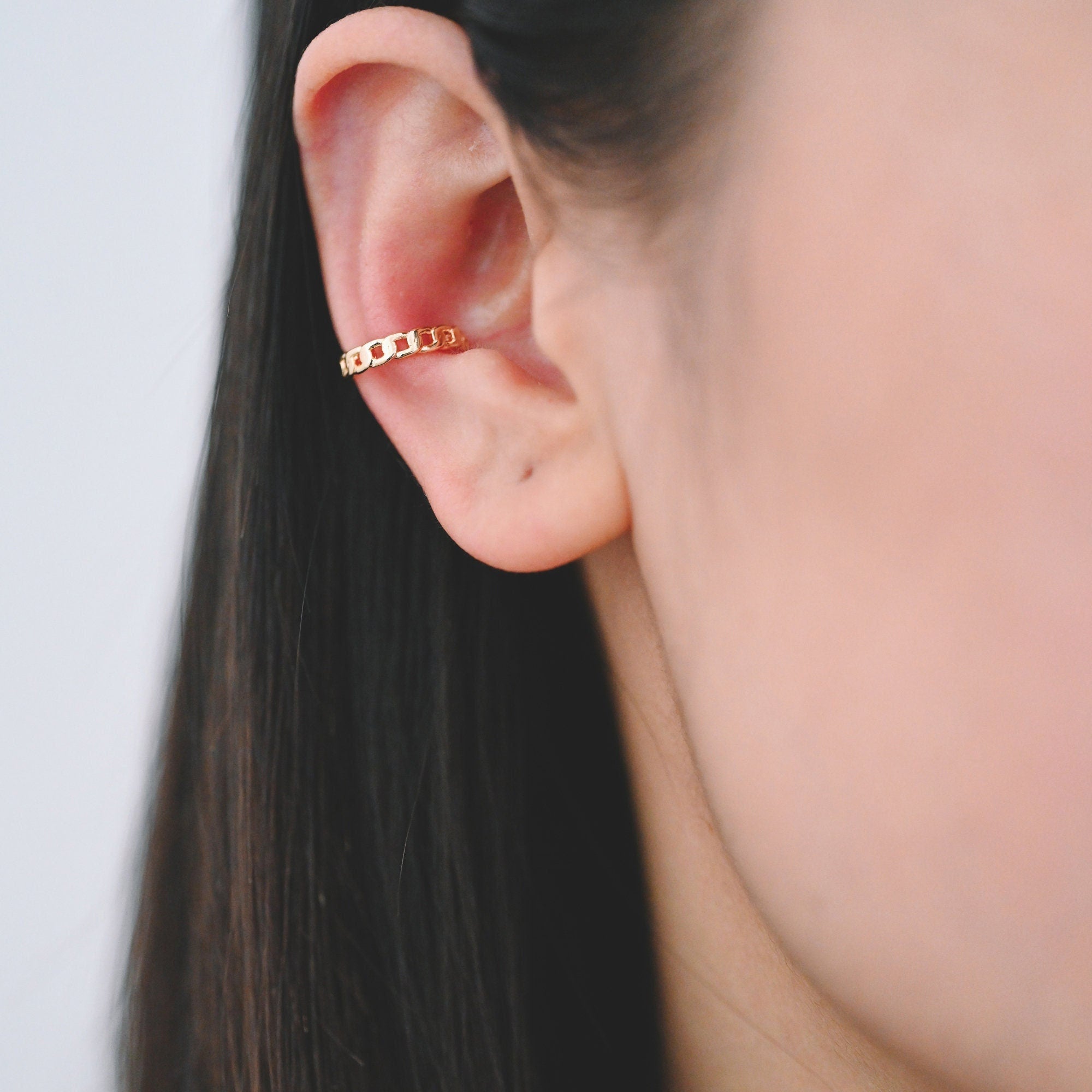10pcs Gold/ Silver/ Rose Gold Ear Cuff, Cartilage Ear Cuff, Gold/ Rhodium Plated Ear Cuff, Chain Ear Cuff, Cartilage Earrings (GB-2826-C)