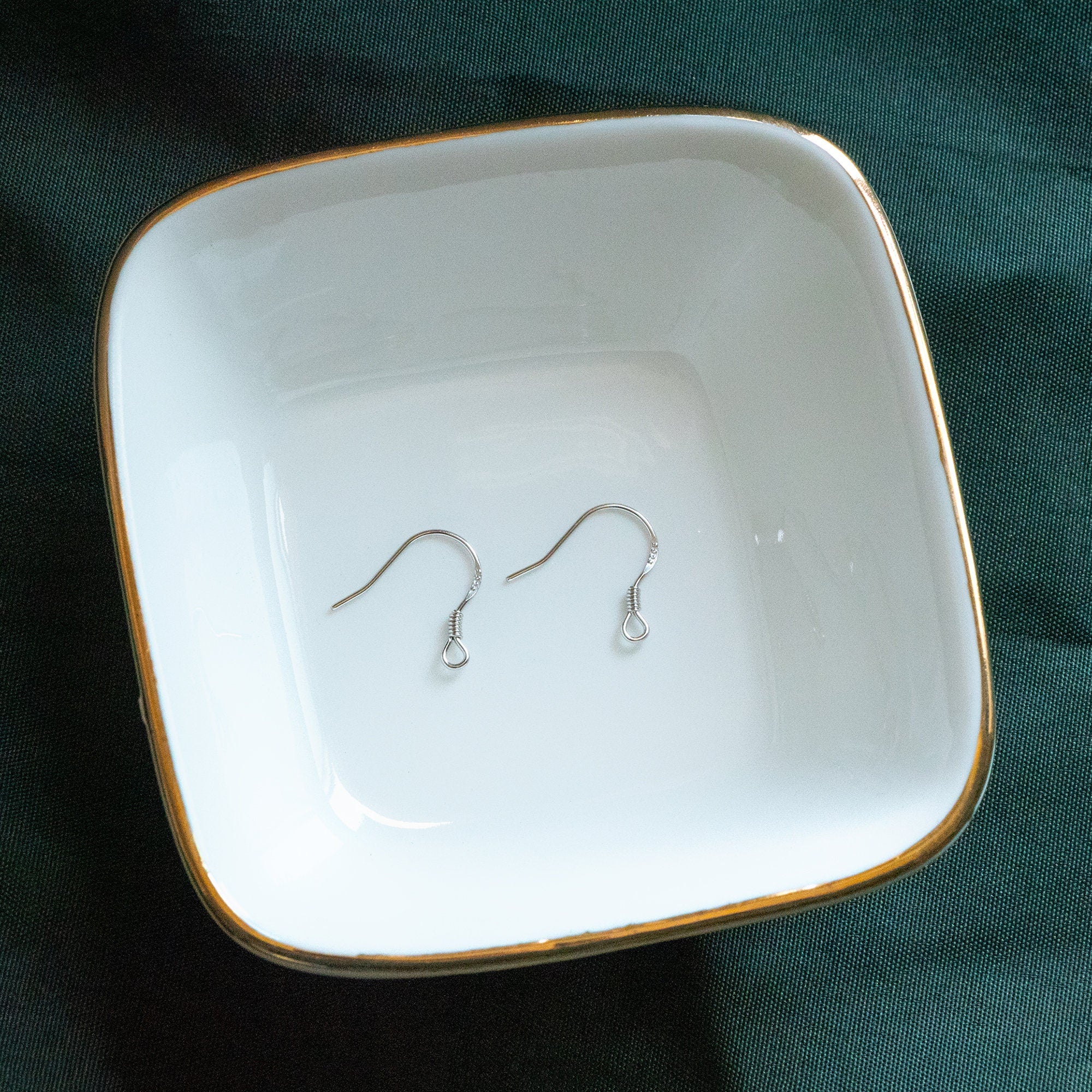 10pcs Sterling Silver Earring Hooks 15mm, Gold/ Rhodium plated .925 Silver Earwires Wholesale (CY-003)