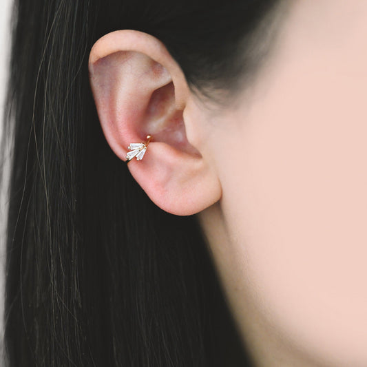 10pcs CZ Pave Ear Cuff, Cartilage, Dainty Earcuff Earring (GB-3539-B)